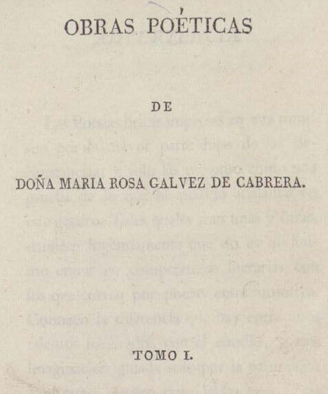 María Rosa de Gálvez — 8 Poemas de María Rosa De Gálvez